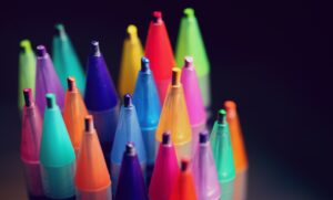 coloured pens